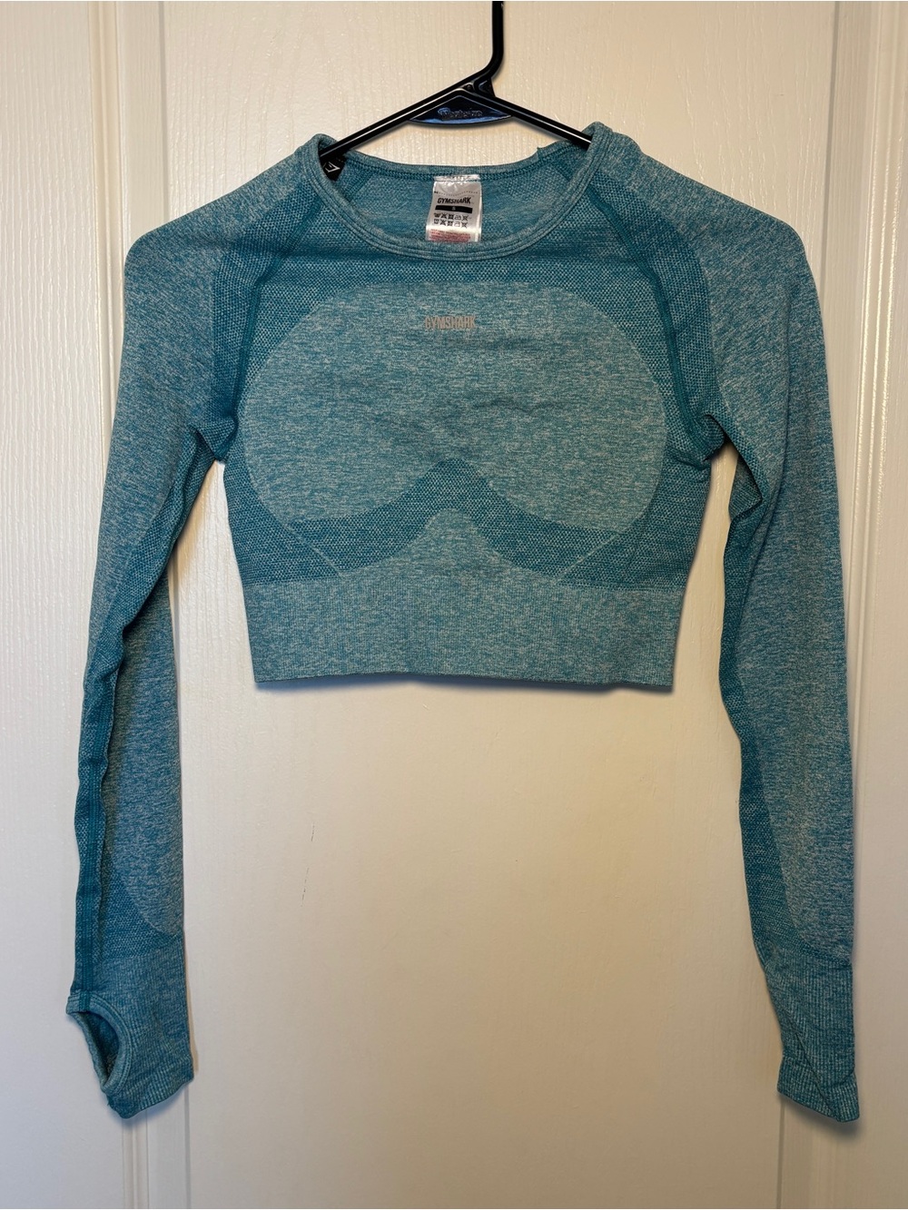 Women’s Seamless Long Sleeve Crop Top - Blue